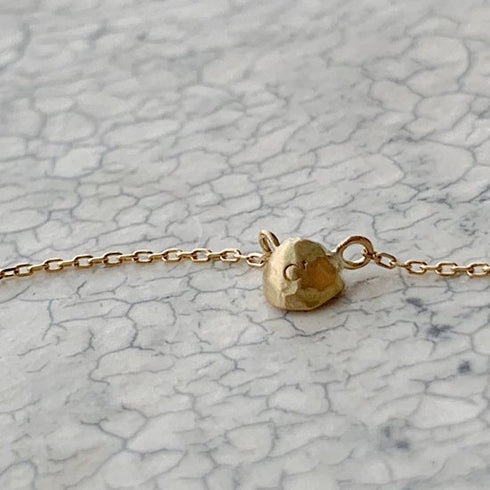 K18YG mini teacup diamond † necklace